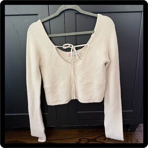 ❤️Free People Beach Long Sleeve Cropped sweater Large ❤️